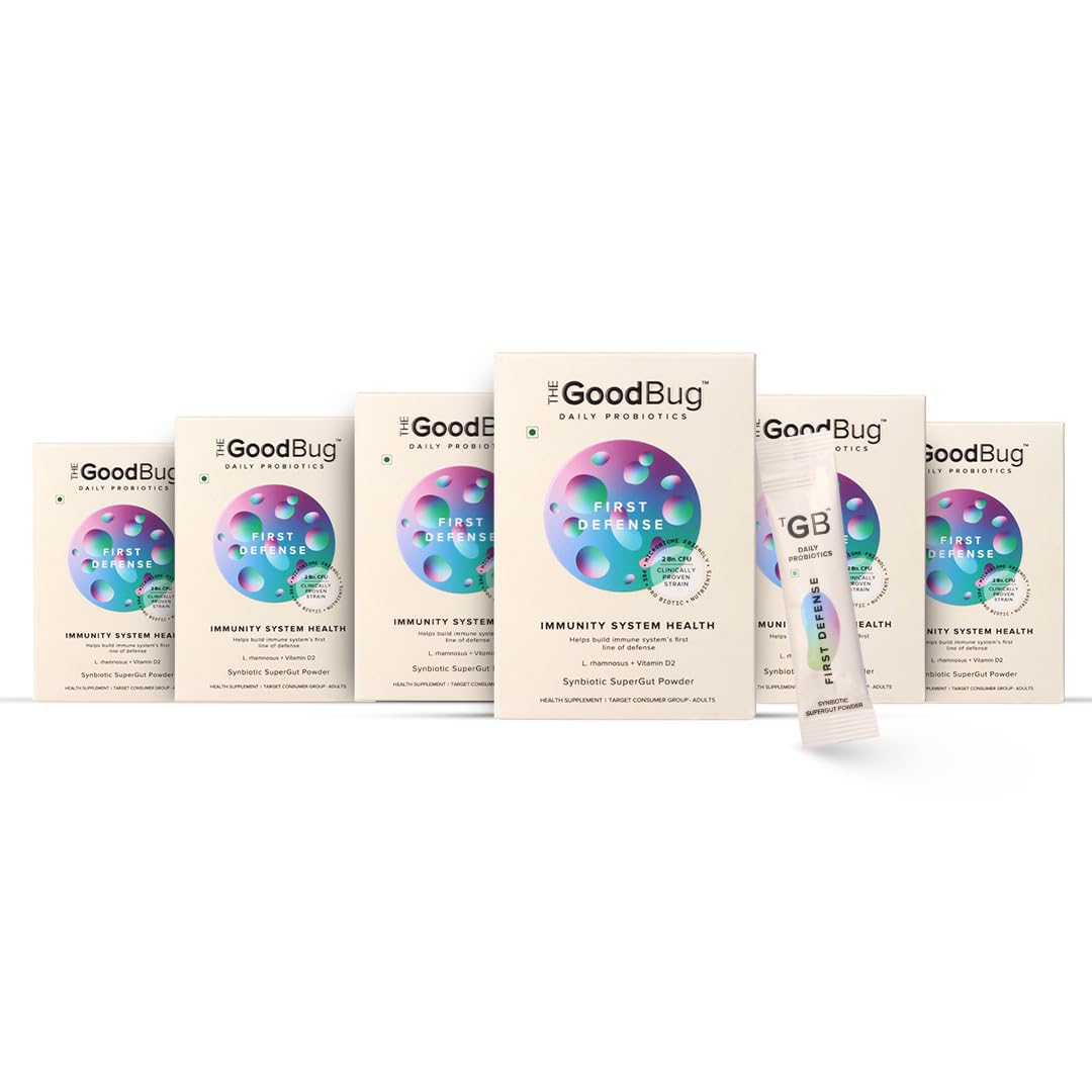 The Good Bug First Defense SuperGut Powder for Digestion - 15 Days Pack (Pack of 6)