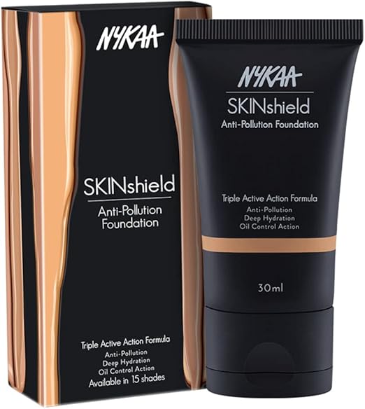 Nykaa SkinShield Anti-Pollution Matte Foundation Toasty Caramel 11 - 30ml - Image 4