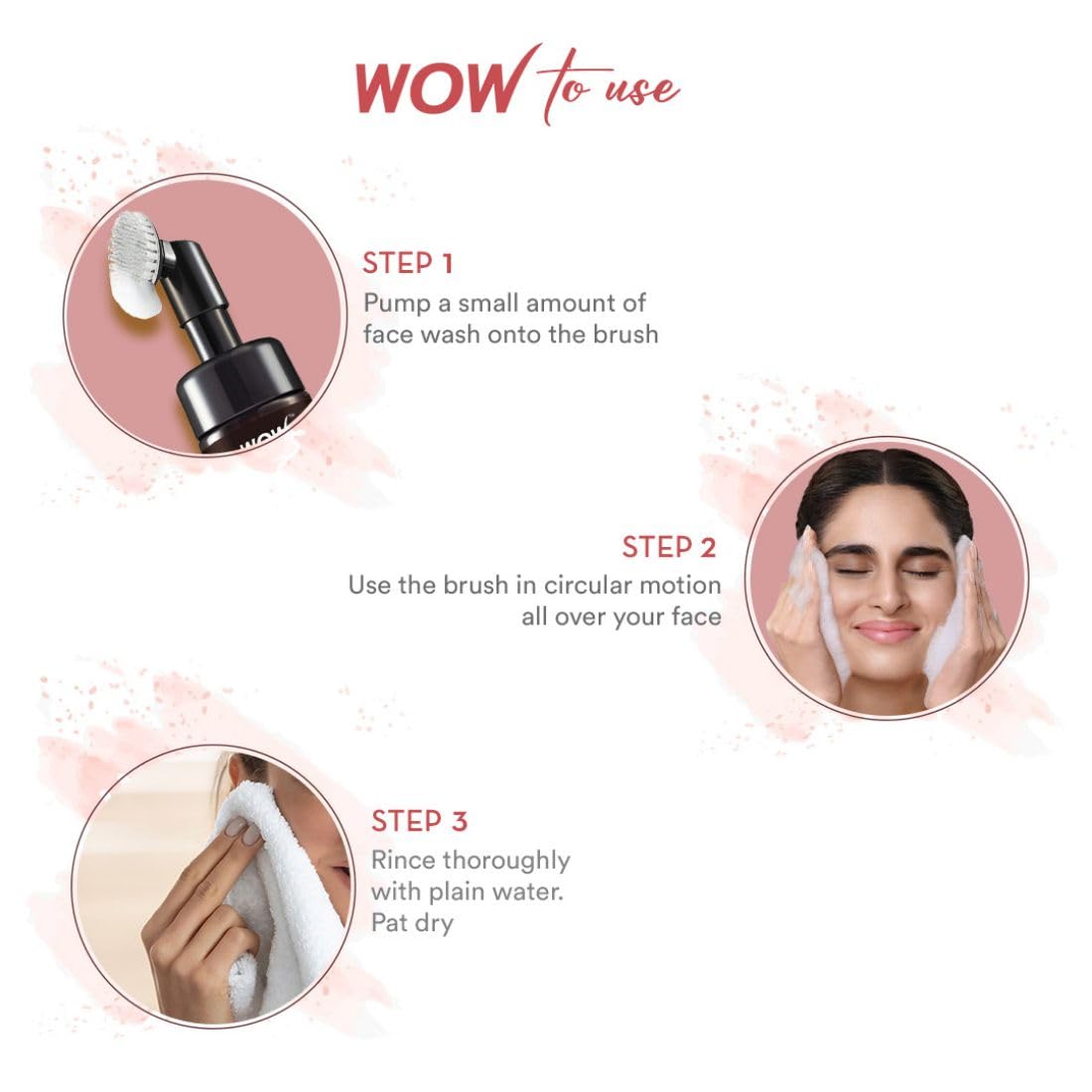 WOW Skin Science Apple Cider Vinegar Foaming Face Wash with Brush, 150ml - Image 7