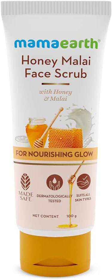 Mamaearth Honey Malai Face Scrub - Honey & Malai, 100g