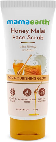 Mamaearth Honey Malai Face Scrub with Honey & Malai 100 gm