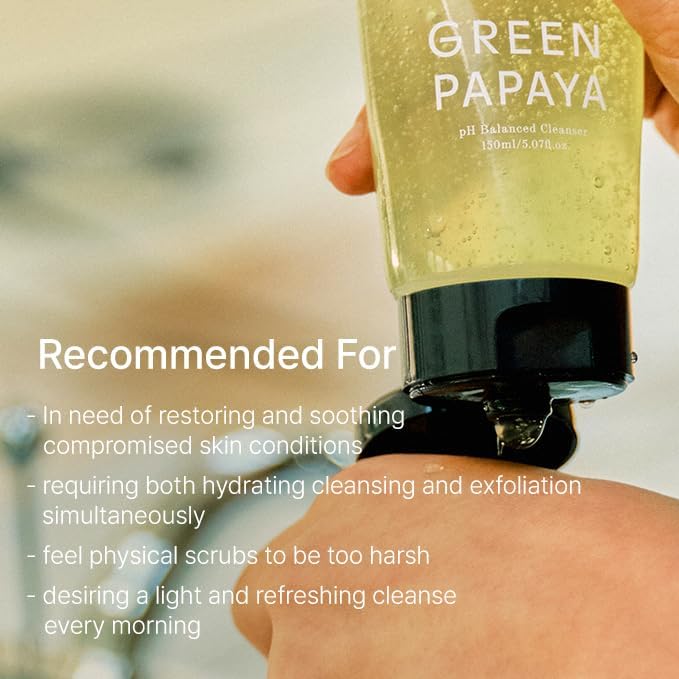 Shaishaishai Green Papaya pH Balanced Face Cleanser, 150ml - Image 7