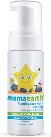 Mamaearth Foaming Face Wash For Kids With Aloe Vera & Coconut For Gentle Cleansing 150 ml