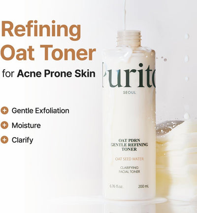 Purito Seoul Oat PDRN Gentle Refining Toner, 200ml - Face Serum & Treatment - Image 3