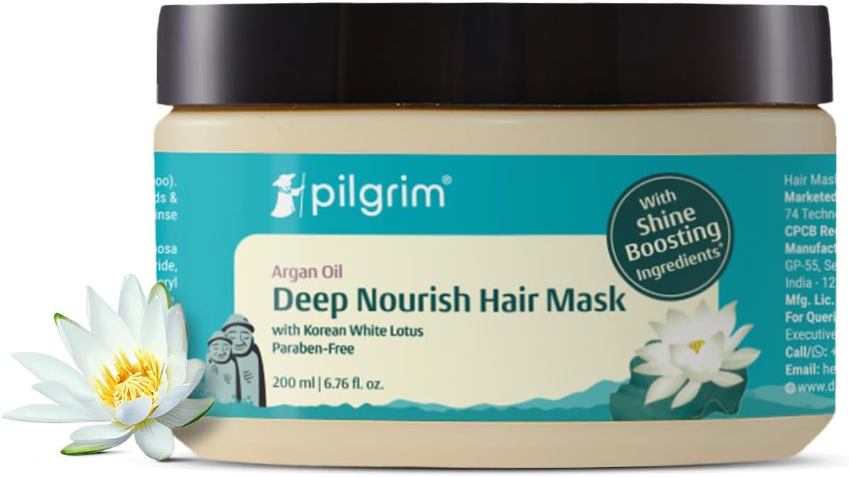Pilgrim Argan Oil Hair Mask with White Lotus & Camellia - 200ml