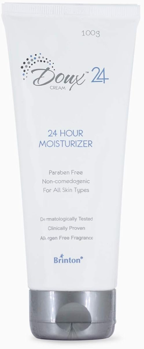 Brinton Doux 24 Hour Moisturizer Cream - Lightweight, Non-Greasy - 100g