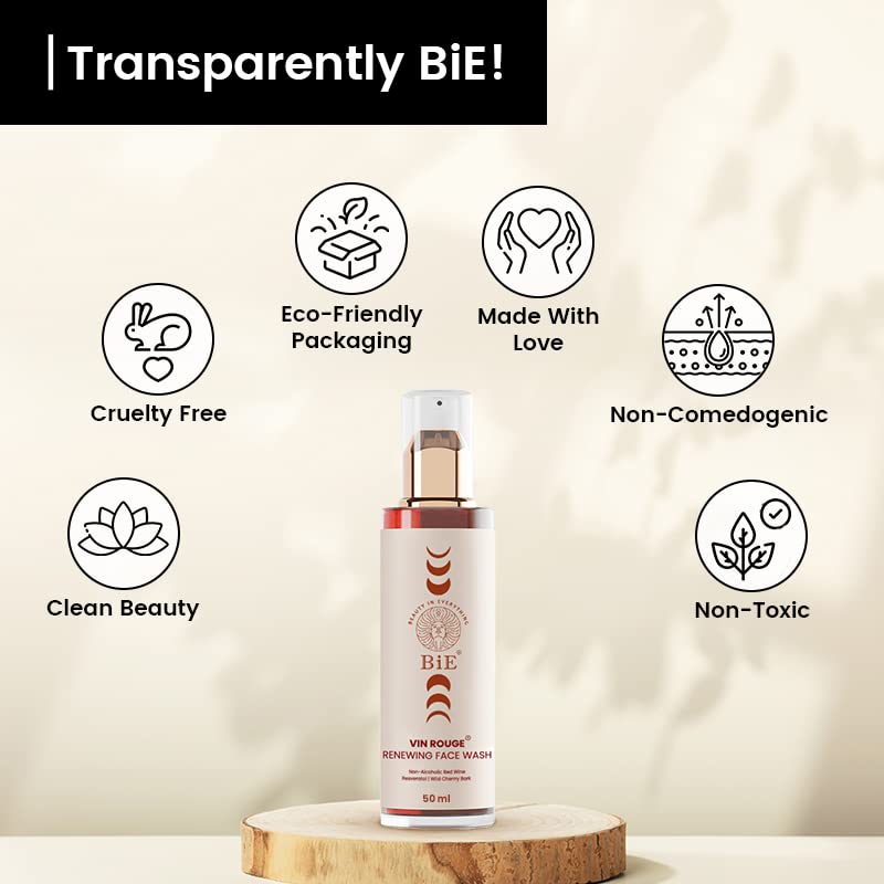 Bie BiE Vin Rouge Renewing Face Wash - 50 ml - Image 7