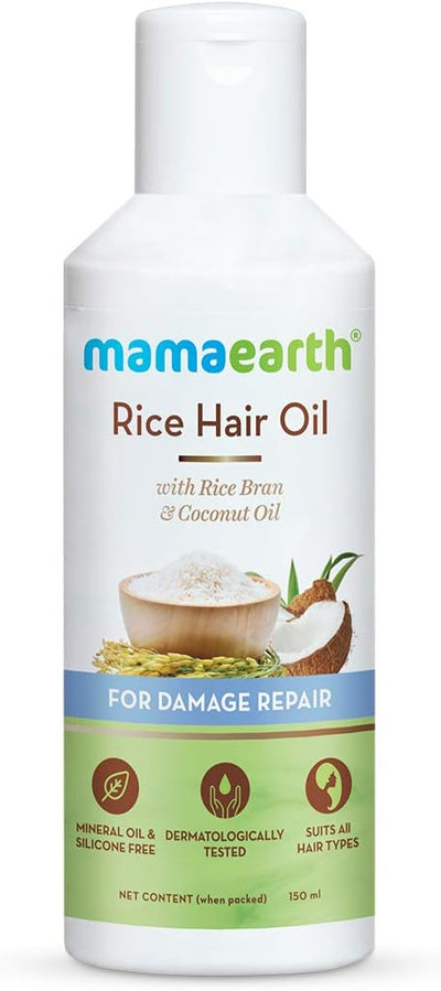Mamaearth Rice Hair Oil with Rice Bran & Coconut Oil - 150ml
