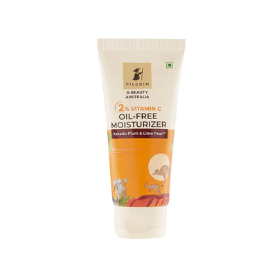 Pilgrim Australian 2% Vitamin C Oil free Moisturizer for oily & acne prone skin with Kakadu Plum & Lime Pearl- Vitamin C Moisturizer for Face | Moisturiser for dry skin | Women & Men | 50 gm