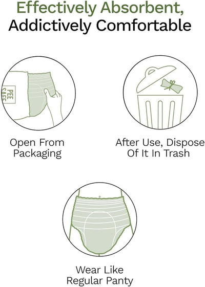 Pee Safe Disposable Period Panty - Super Absorbent, Medium-Large, Pack of 4 - Image 2