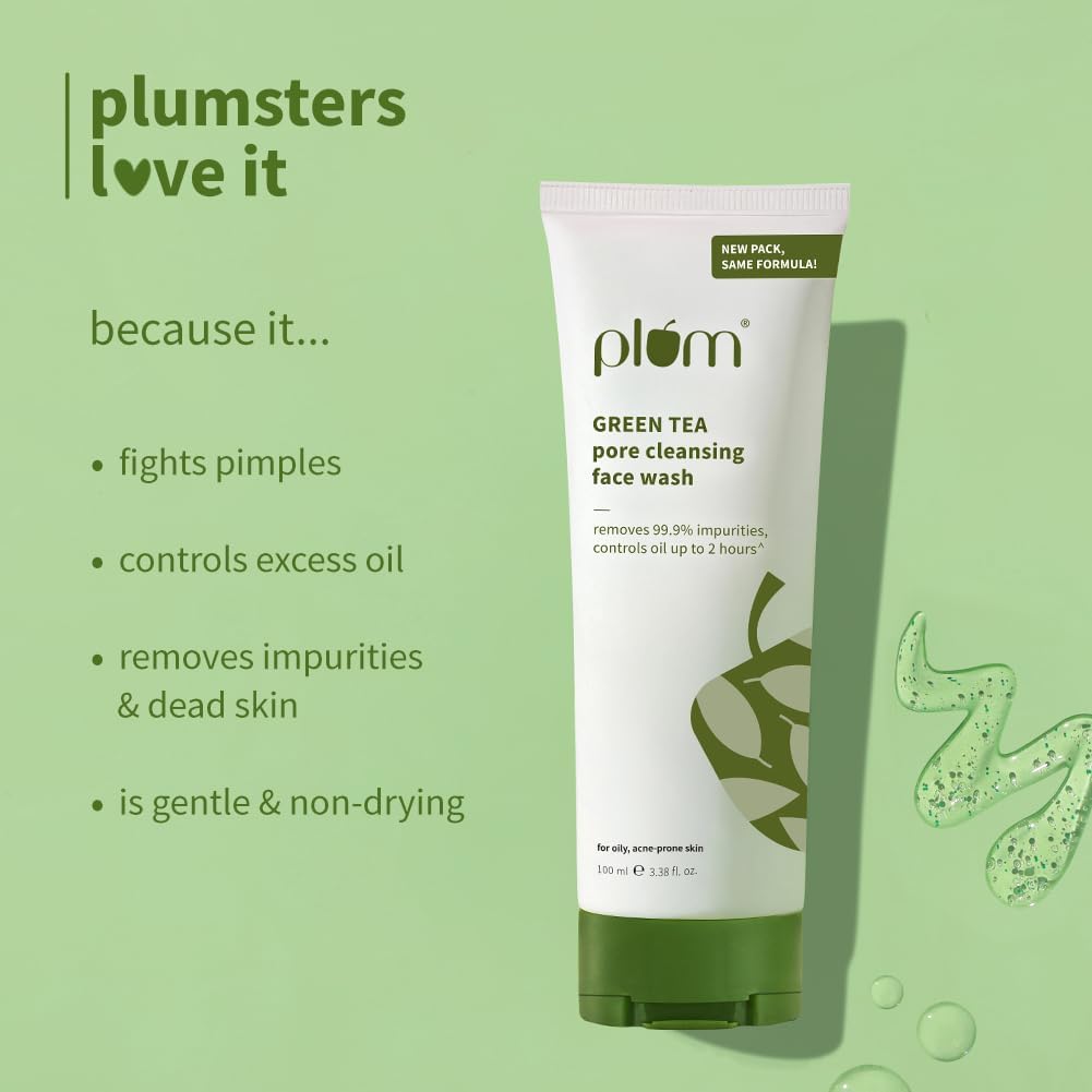 Plum Green Tea Pore Cleansing Face Wash - 100ml - Image 2
