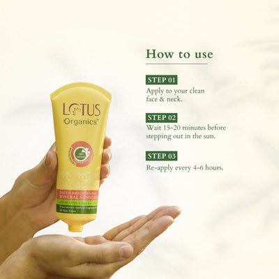 Lotus Organic Sheer Brightening Mineral Sunscreen SPF-50 PA - 100g - Image 5