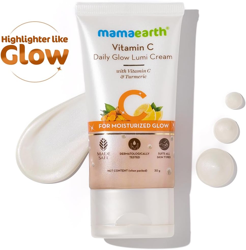Mamaearth Vitamin C Daily Glow Lumi Cream with Turmeric - 30g - Image 2
