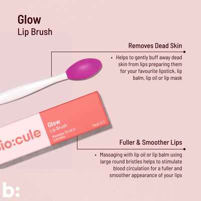 Biocule Glow Lip Brush - Colour Cosmetics, Pack of 2 - Image 4