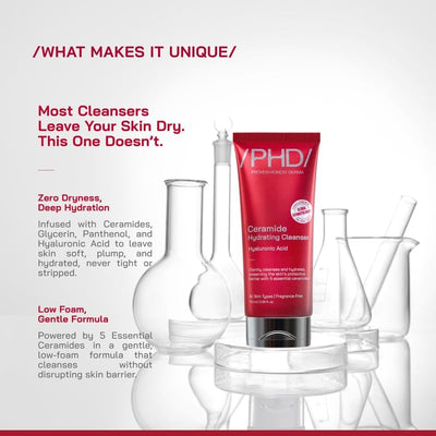 PHD Ceramide Hydrating Cleanser with Hyaluronic Acid - 100ml - Image 5