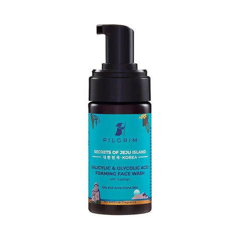 Pilgrim Korean 1.5% Salicylic(Bha) & 2% Glycolic Acid(Aha) Foaming Face Wash 120 Ml