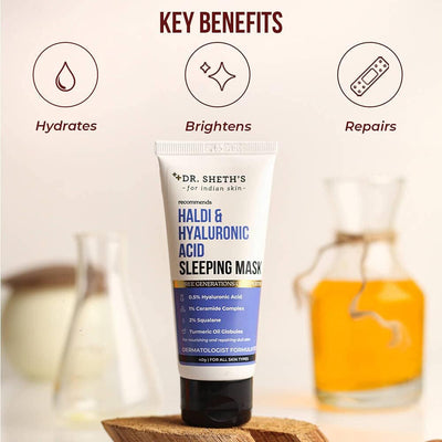 Dr. Sheth's Haldi & Hyaluronic Acid Sleeping Mask - 40g - Image 3