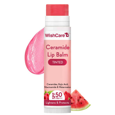 Wishcare Tinted Ceramide Lip Balm with SPF50 PA+++ - Kojic Acid & Niacinamide - For Lip Lightening