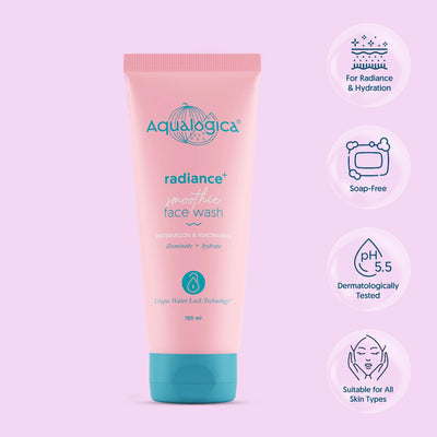 AQUALOGICA Radiance+ Smoothie Face Wash - Watermelon & Niacinamide, 100ml - Image 2