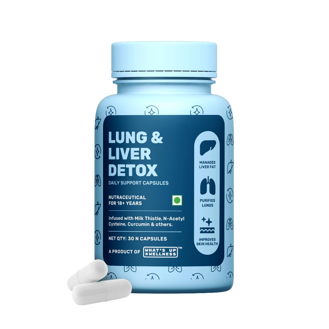 What'S Up Wellness Lung & Liver Detox Supplement Capsules 30