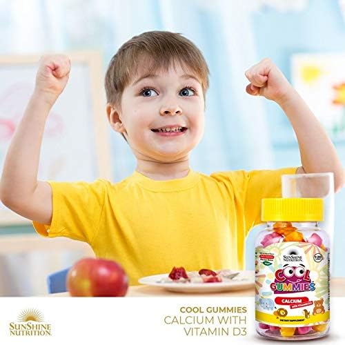 Sunshine Nutrition Calcium Gummies for Kids - Vitamin D3 Enriched, 120 Count - Image 2