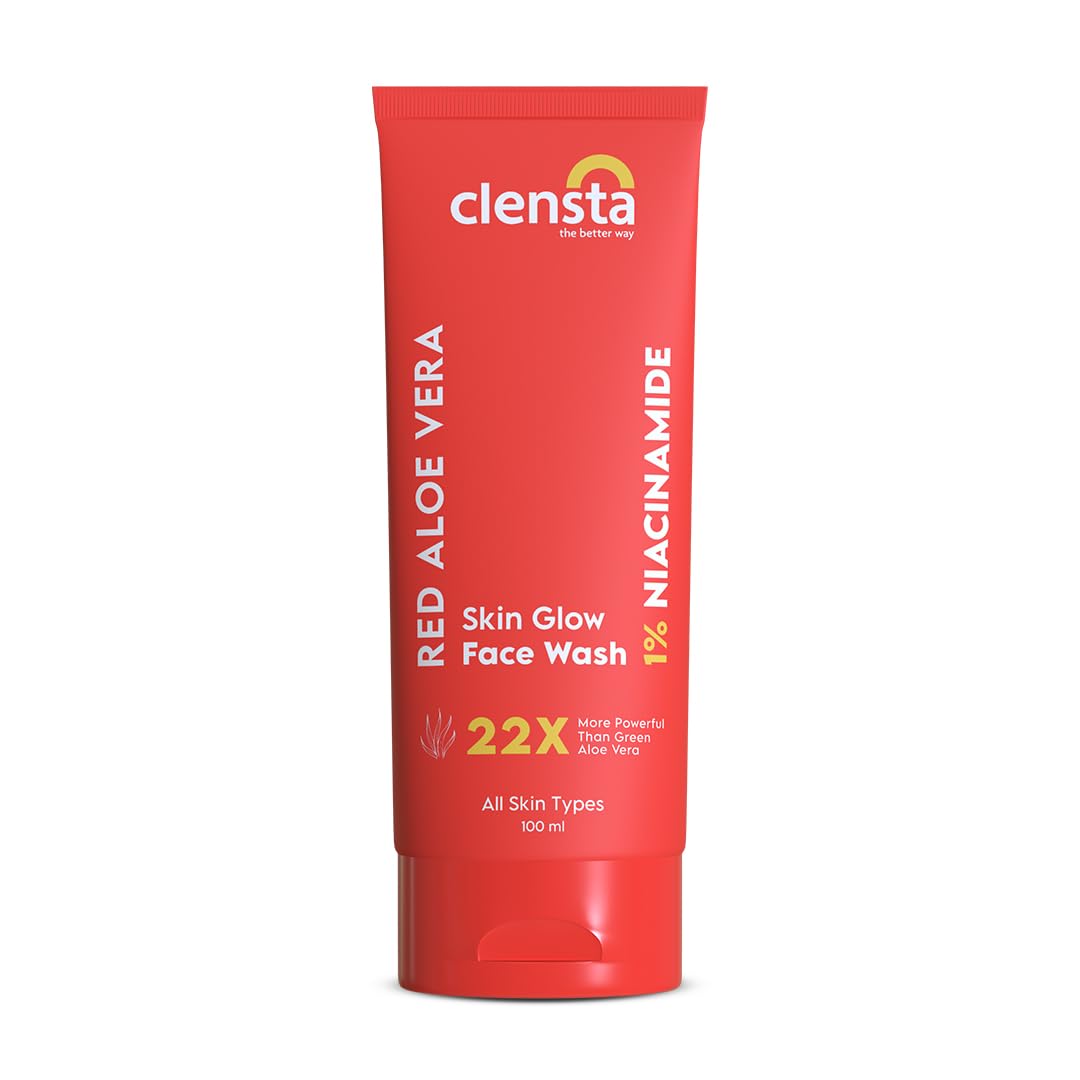 Clensta Red Aloe Vera Skin Glow Face Wash (100ml)