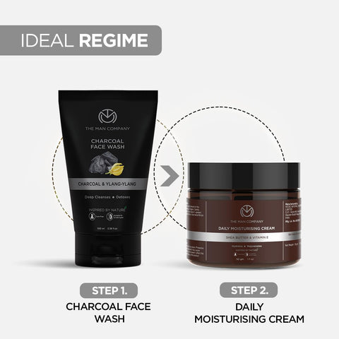 The Man Company Charcoal with Ylang Ylang & Argan Essential Oils Face Wash (100 ml)