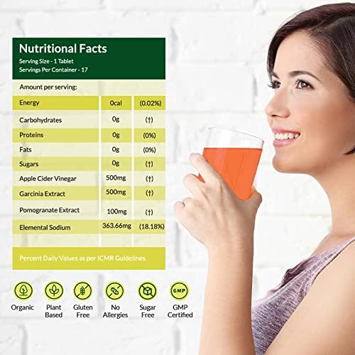 Wellbeing Nutrition Apple Cider Vinegar Tablets with Mother & Garcinia - 17 Effervescent Tablets - Image 2