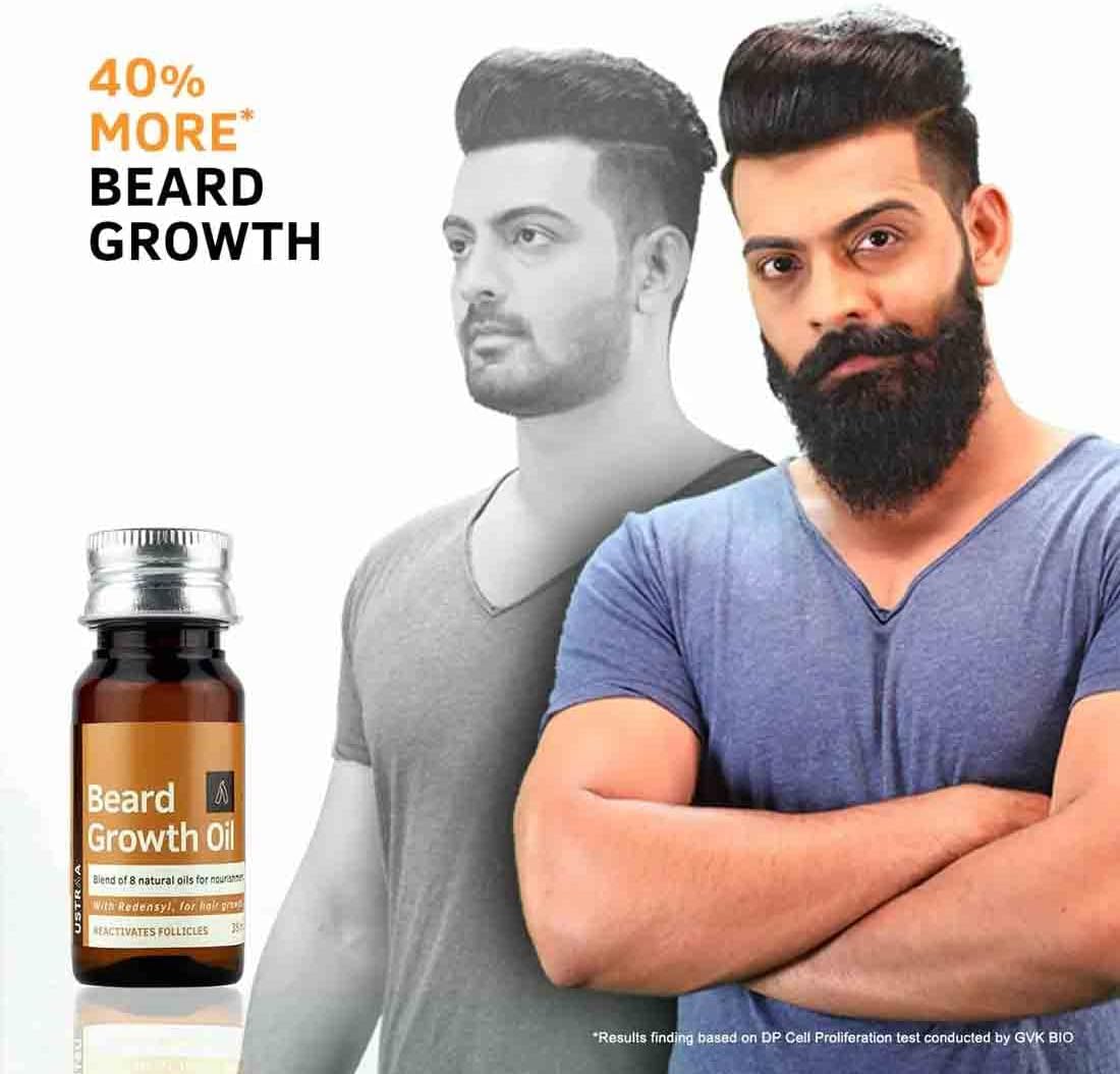 Ustraa Beard Growth Oil with Redensyl & Natural Oils, 35ml - Image 3