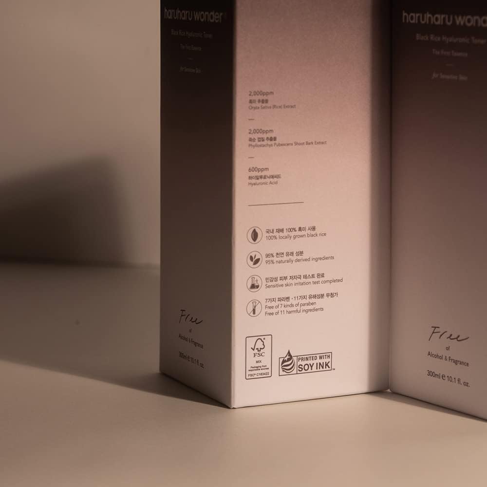 Haruharu Black Rice Hyaluronic Toner - Alcohol & Fragrance Free, 300ml - Image 3