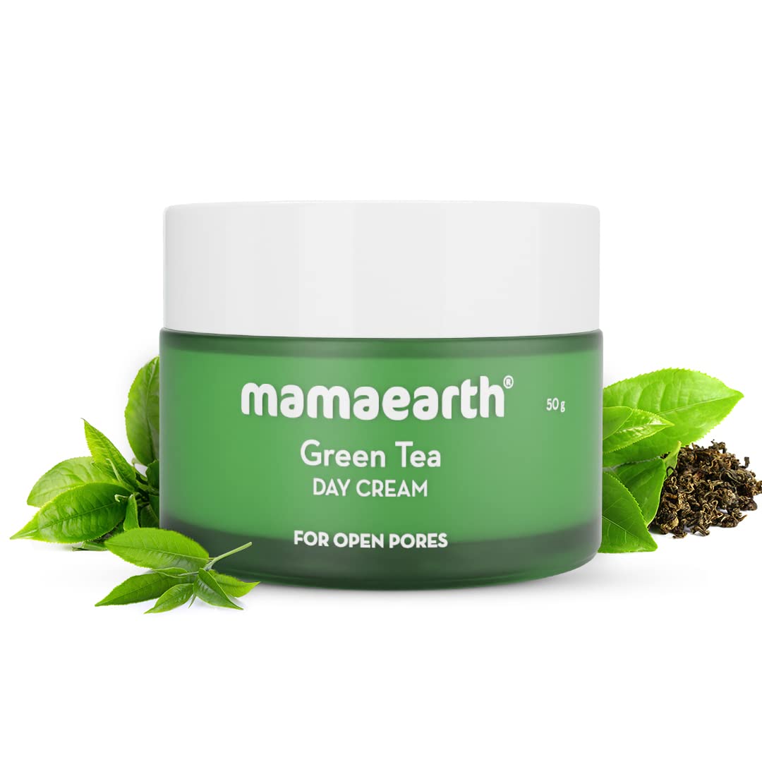 Mamaearth Green Tea Day Cream with Collagen for Open Pores, 50g - Image 2