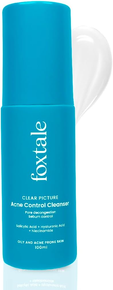Foxtale Acne Control Cleanser 2% Salicylic Acid 100ml - For Oily & Acne Prone Skin