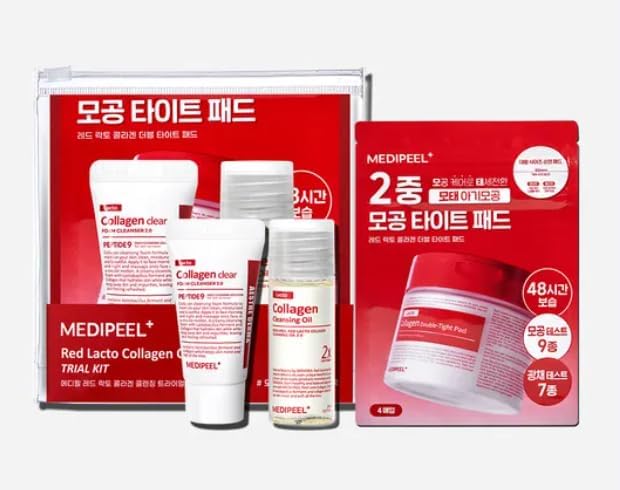 MEDI-PEEL Red Lacto Collagen Cleansing Trial Kit - Pore Treatment with Lacto Collagen