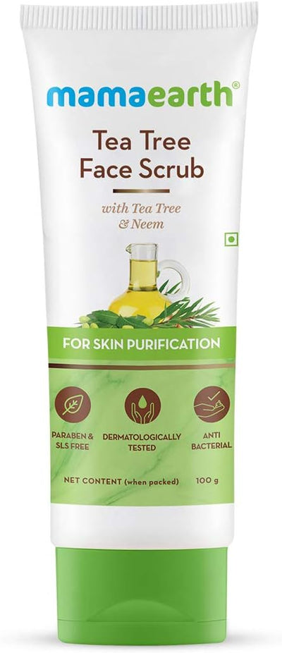 Mamaearth Tea Tree Face Scrub - Skin Purification, 100g