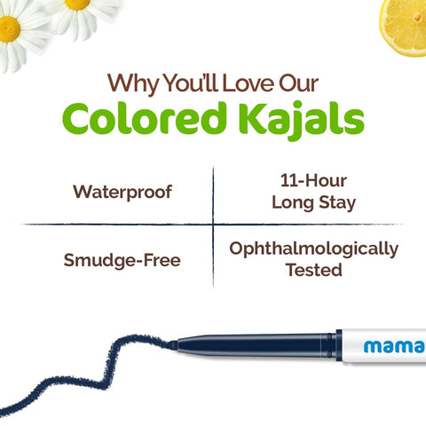 Mamaearth-Charcoal Black Long Stay Kajal 1.2 G
