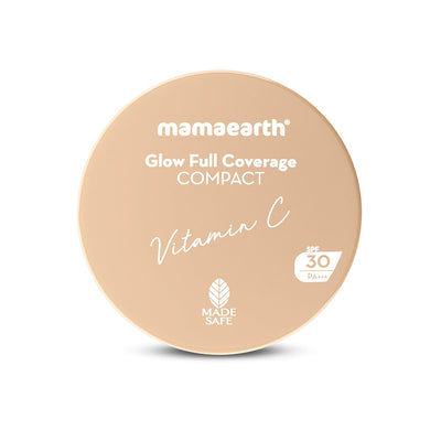 Mamaearth Glow Full Coverage Compact 04 Natural Glow - 9g
