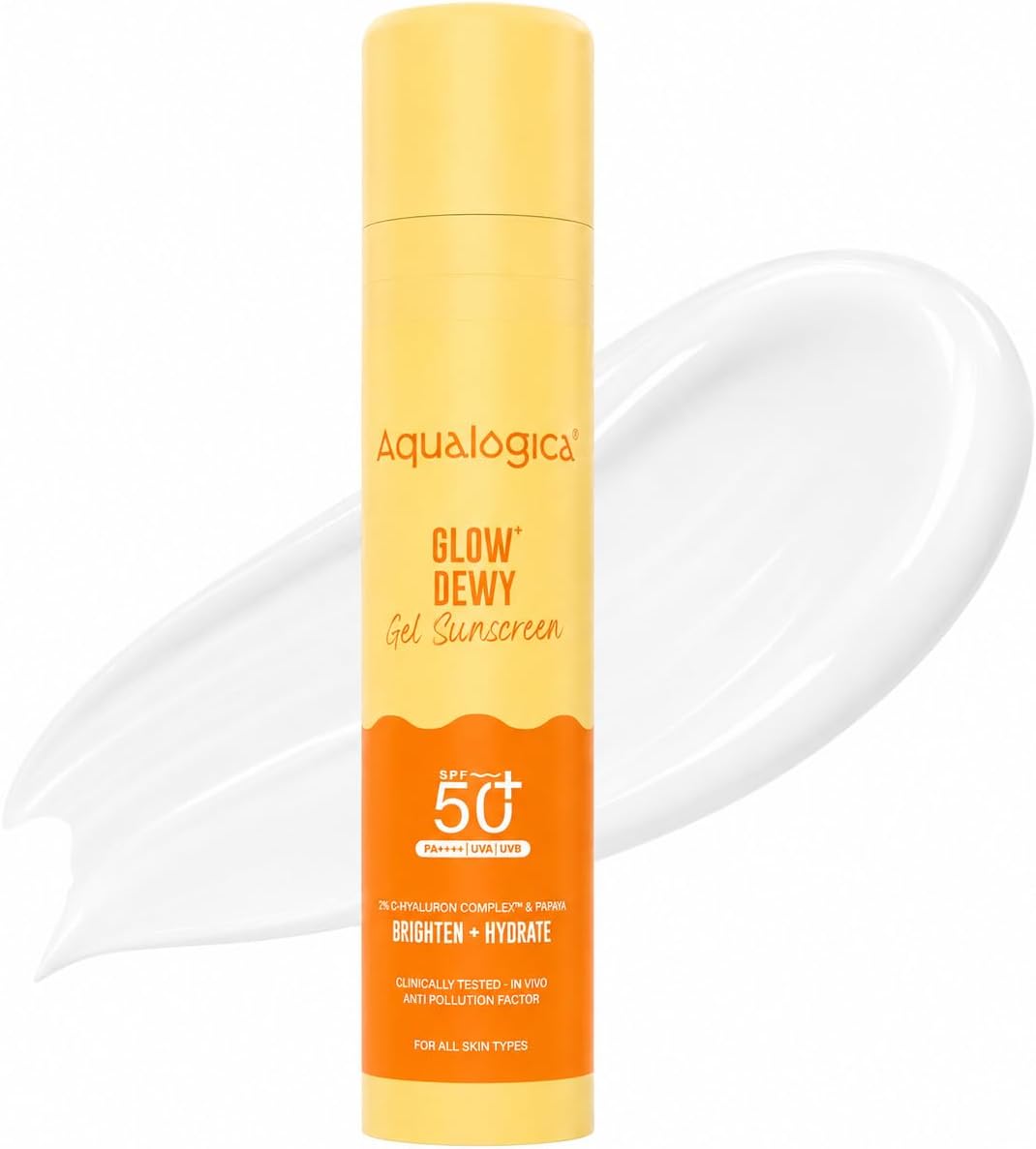 AQUALOGICA Glow+ Dewy Sunscreen SPF 50 with Vitamin C, 50g