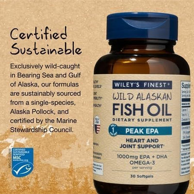 Wiley's Finest Peak EPA Softgels - High Omega-3, 30 Count - Image 4