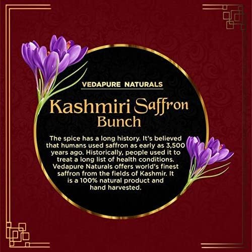 Vedapure A+ Grade Kashmiri Saffron Threads - 5g Pack - Image 3