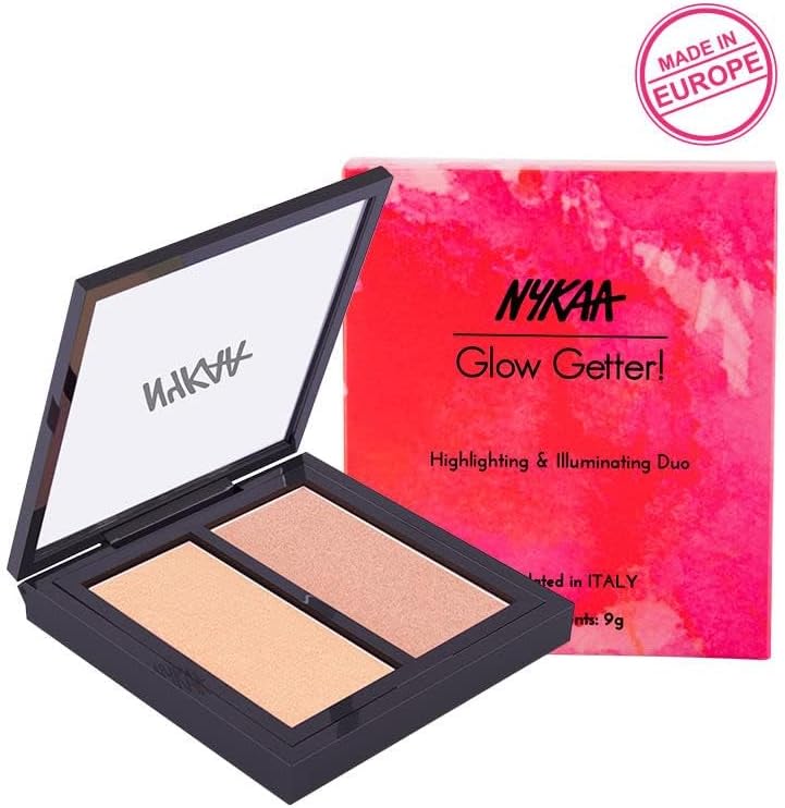 Nykaa Glow Getter Highlighting & Illuminating Duo 24K Glam, 01 - Image 4