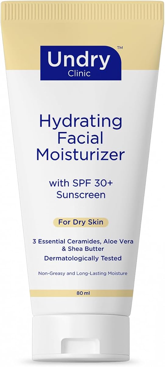 Undry Hydrating Facial Moisturizer with SPF 30 - 80ml