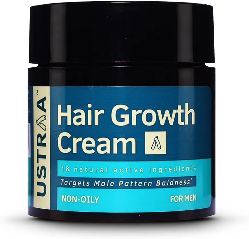 Ustraa Hair Growth Cream for Men - Non-Oily, 18 Natural Ingredients, 100g