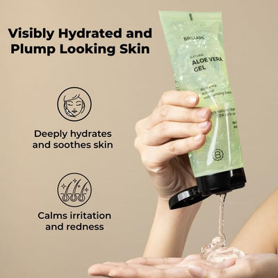 Brillaire Aloe Vera Gel - Face & Hair Moisturiser, 200g - Image 3