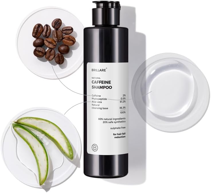 Brillaire Caffeine Shampoo - Hair Fall Control, Sulfate-Free - 200ml - Image 2