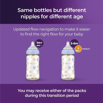 Moyuum PPSU Baby Bottle - Anti Colic, BPA Free, 270ml, Rabbit Pink - Image 5