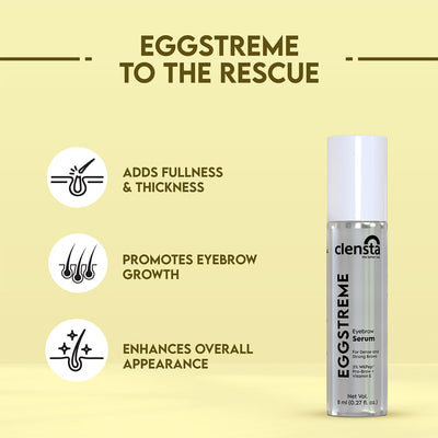 Clensta Eggstreme Eyebrow Serum - Hair Growth Formula, 8 ml - Image 2