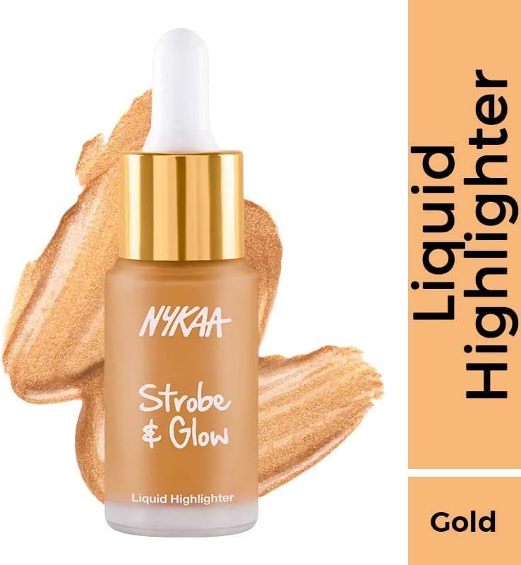 Nykaa Strobe & Glow Liquid Highlighter - Gold Mine 30ml - Image 3