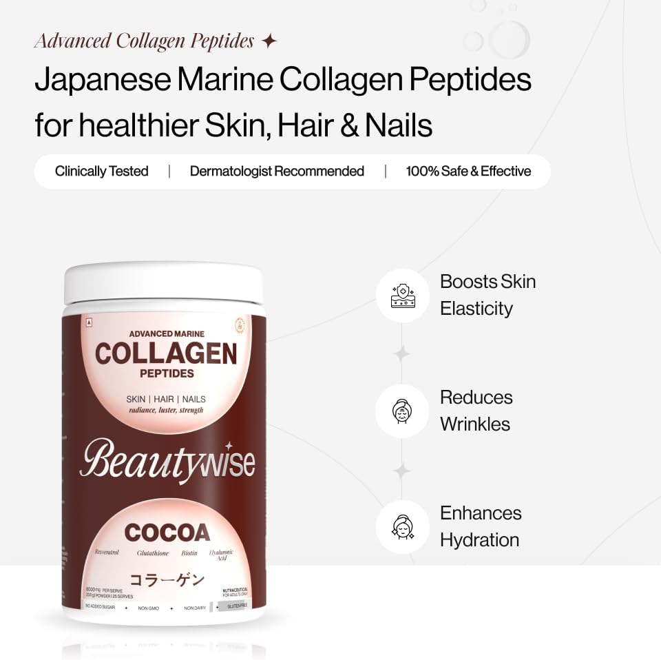 Beautywise Advanced Marine Collagen Protein Powder - Cocoa, 250g - Image 2