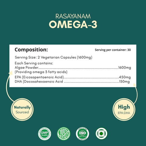 Rasayanam Plant-based Omega-3 60 Capsules