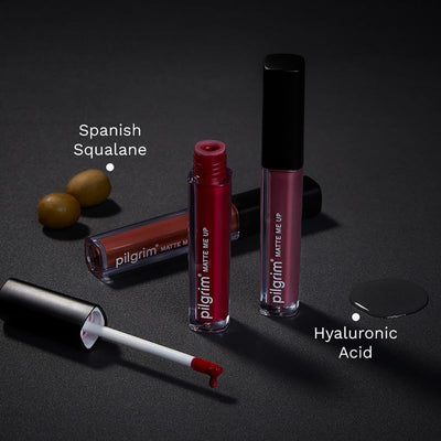 Pilgrim Liquid Matte Lipstick with Hyaluronic Acid & Spanish Squalane - Berry Tease, 3g - Image 6